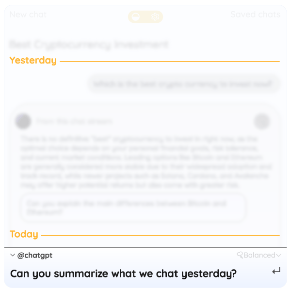 Never lose your research progress interface